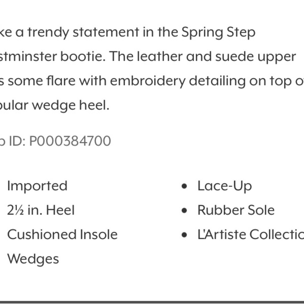 Spring Step L'Artiste Bordeaux Westminster Bootie 38 - Picture 8 of 8